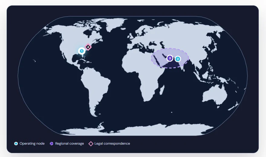 VendrNova operating locations across the United States, India, and GCC coverage